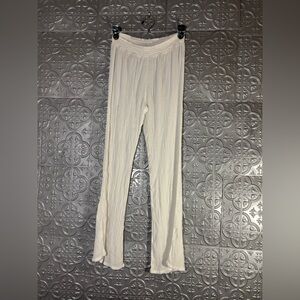 Athena vintage 90s white tropical beach swim cover up stretchy dress pants Y2K